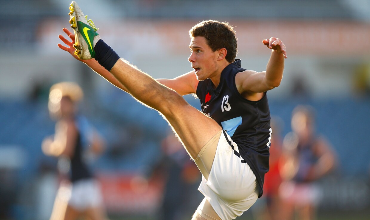 KELLY-SLIDER1.png Kelly starred for Vic Metro at the 2013 NAB AFL U18 Championships. - Josh Kelly,Draft,Draft Combine